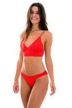 Load image into Gallery viewer, Model Front: Rio De Sol Bottom Bottom Cotele-Tomate Comfy