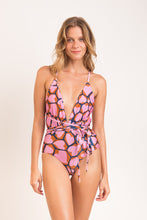 Load image into Gallery viewer, Model Front: Rio De Sol One-Piece Amore-Pink New Vegas