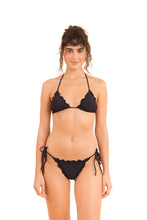 Load image into Gallery viewer, Model Front: Rio De Sol Bottom Bottom Dots-Black Frufru
