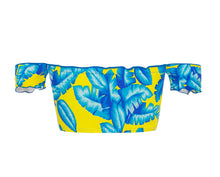 Load image into Gallery viewer, Product Back: Rio De Sol Top Top Palmeira Azul Off Shoulder
