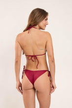 Load image into Gallery viewer, Model Back: Rio De Sol Bottom Bottom Touch-Carmim Cheeky-Tie