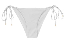 Load image into Gallery viewer, Product Front: Rio De Sol Bottom Bottom Shimmer-White Cheeky-Rope