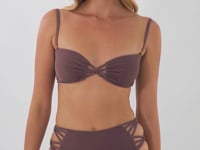 Load and play video in Gallery viewer, Video: Rio De Sol Set Set Malibu-Ebano Bandeau-Iris Highwaist-Spin-Iris