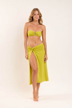 Load image into Gallery viewer, Model Front: Rio De Sol Beach Skirt Fluity-Abacateiro Long Skirt Knot