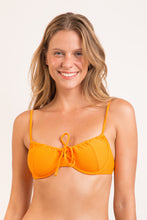 Load image into Gallery viewer, Gallery: Rio De Sol Top Top Dots-Mango Balconet-Tie