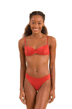 Load image into Gallery viewer, Model Front: Rio De Sol Top Top Malibu-Chili Balconet