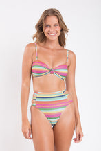 Load image into Gallery viewer, Model Front: Rio De Sol Top Top Supercolor Bandeau-Joy