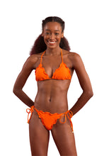 Load image into Gallery viewer, Model Front: Rio De Sol Set Set Dots-Orange Frufru-Comfy
