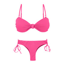 Load image into Gallery viewer, Product Front: Rio De Sol Set Set Mtx-Ultrapink Bandeau-Joy Angel
