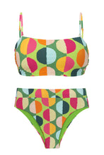 Load image into Gallery viewer, Product Front: Rio De Sol Set Set Garden-City Bandeau-Reto Hotpant-Cos
