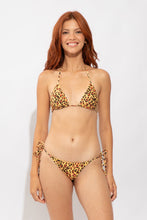 Load image into Gallery viewer, Model Front: Rio De Sol Bottom Bottom Yellow-Feline Lacinho
