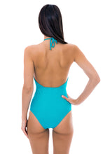 Load image into Gallery viewer, Model Back: Rio De Sol One-Piece Radiante Azul Sensation
