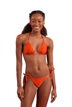 Load image into Gallery viewer, Model Front: Rio De Sol Bottom Bottom Shimmer-Paprica Cheeky-Tie
