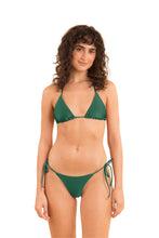 Load image into Gallery viewer, Model Front: Rio De Sol Set Set Shimmer-Palace Tri-Inv Cheeky-Tie
