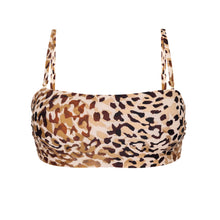 Load image into Gallery viewer, Product Front: Rio De Sol Top Top Leopard Bandeau-Reto
