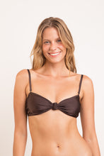 Load image into Gallery viewer, Gallery: Rio De Sol Top Top Shimmer-Coffee Bandeau-Joy
