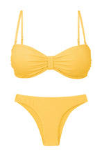 Load image into Gallery viewer, Product Front: Rio De Sol Set Set Malibu-Yellow Bandeau-Duo Essential

