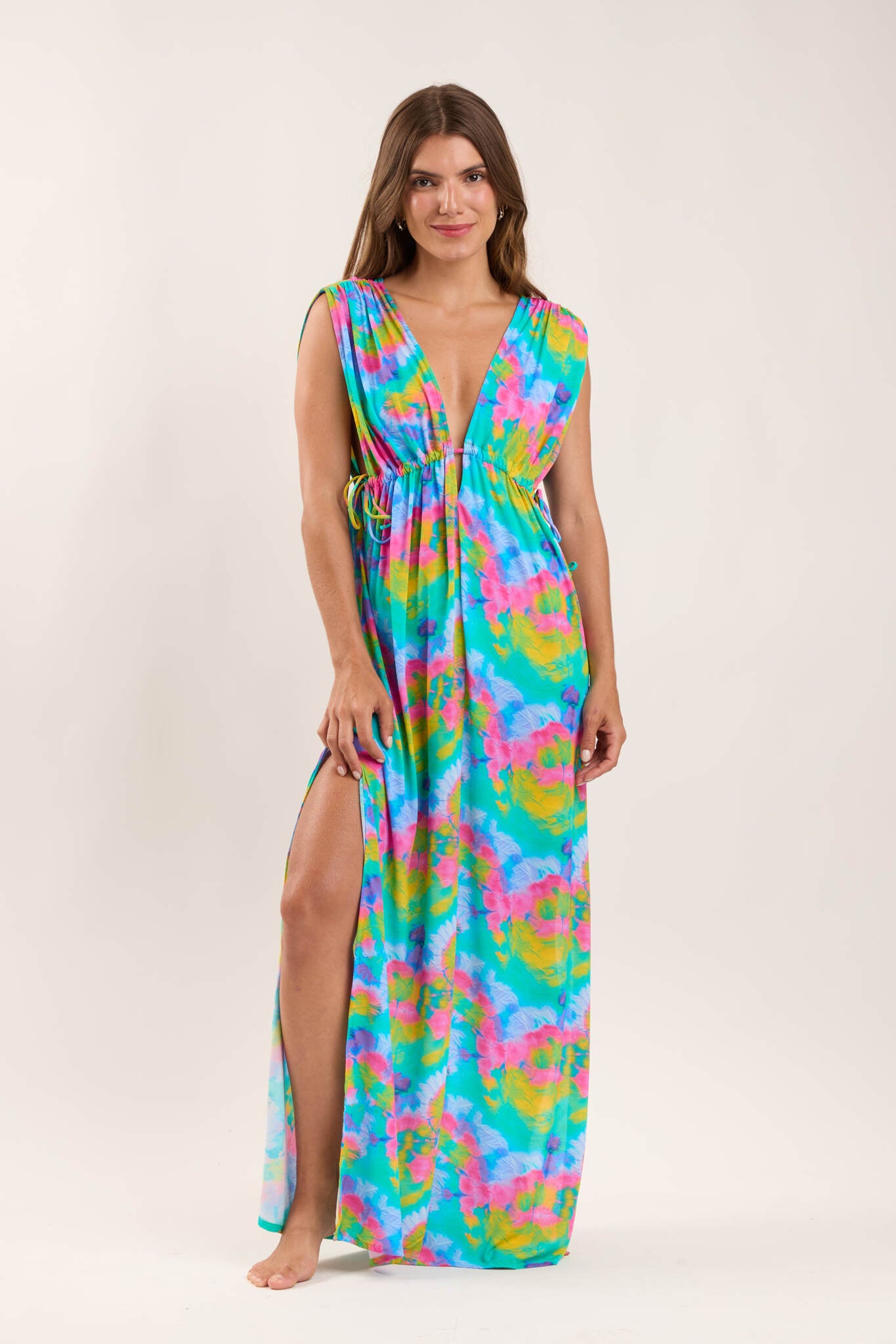 Model Front: Rio De Sol Maxi Dresses Fusion Long Dress Soleil