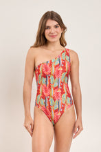 Load image into Gallery viewer, Model Front: Rio De Sol One-Piece Sea-Bloom Sienna
