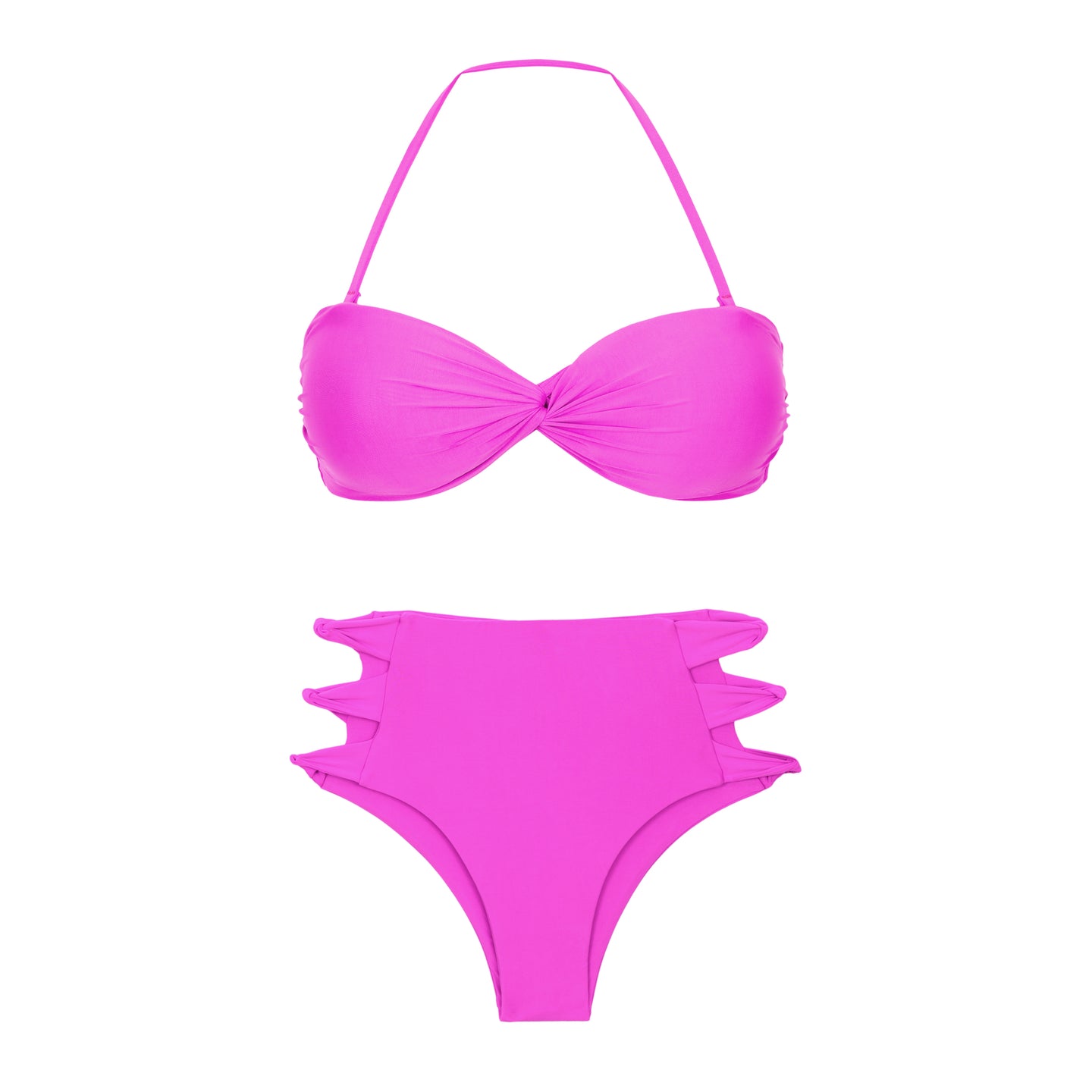 Product Front: Rio De Sol Set Set Vita-Pink Twist Highwaist-Spin