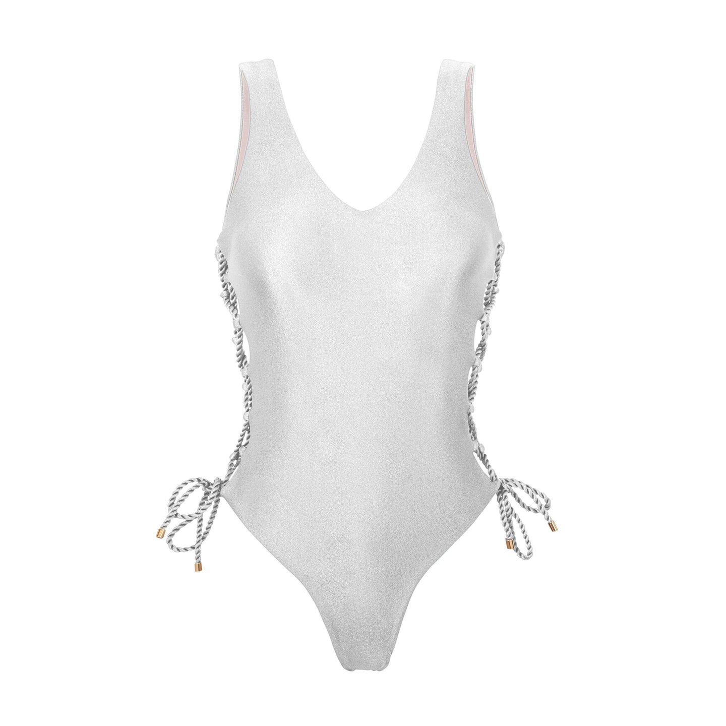 Product Front: Rio De Sol One-Piece Shimmer-White Zoe