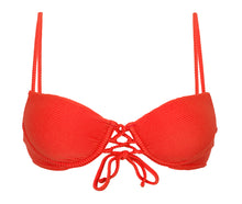 Load image into Gallery viewer, Product Front: Rio De Sol Top Top Cotele-Tomate Balconet-Pushup
